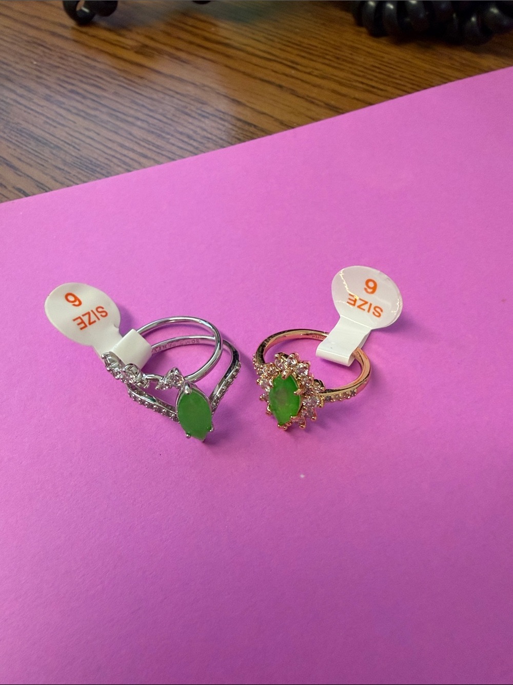 BP August birthstone rings - Size 6